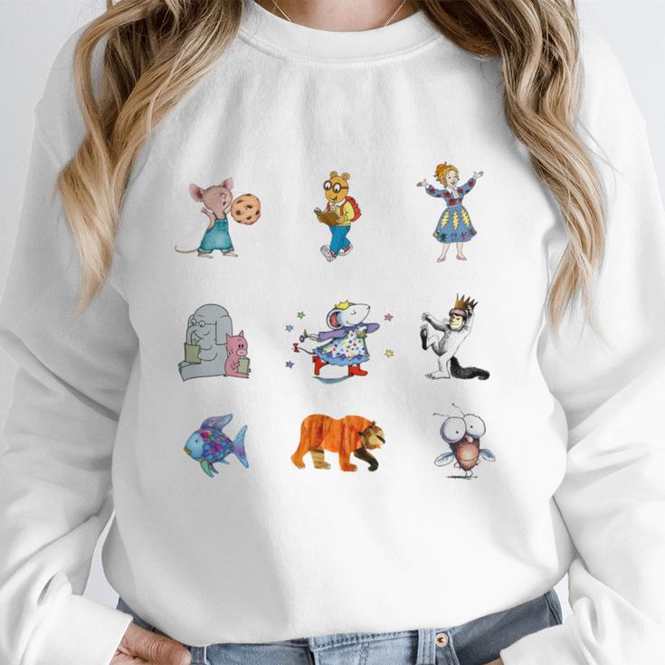 Read Book Characters I Can Do Hard Things Back To School Unisex Sweatshirt