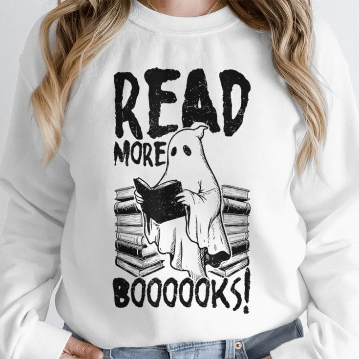 Read More Books Ghost Halloween Reading Teacher Literacy Unisex Sweatshirt Read More Books Ghost Halloween Reading Teacher Literacy Unisex Sweatshirt