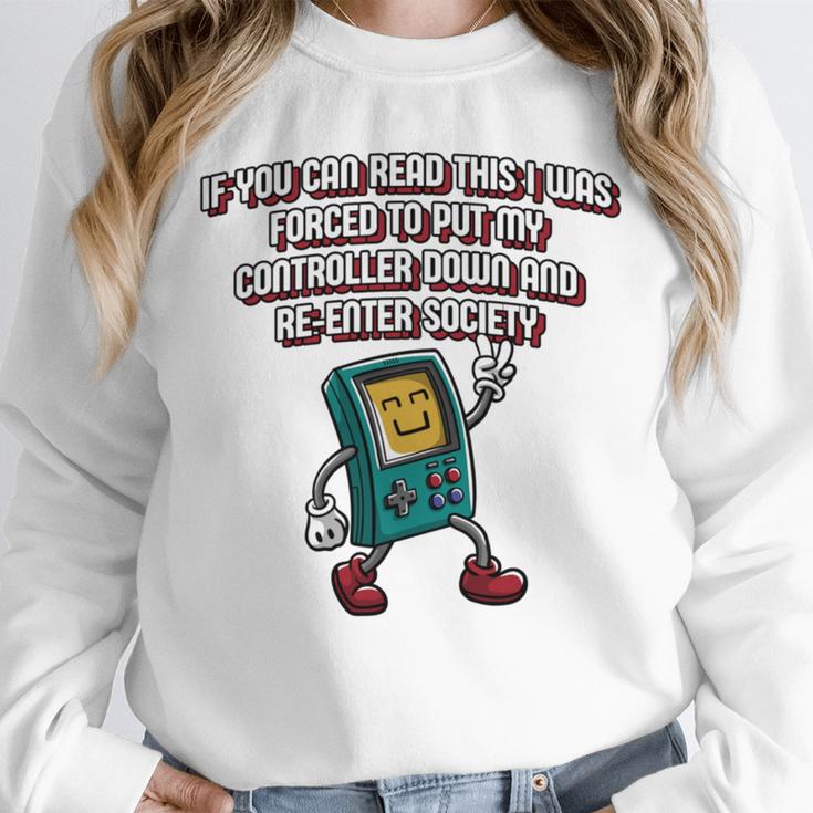 If You Can Read This Gamer Humor Gaming Introvert Unisex Sweatshirt