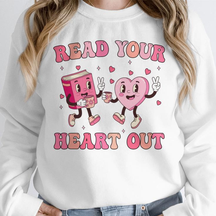 Read Your Heart Out Teacher Valentine Book Unisex Sweatshirt