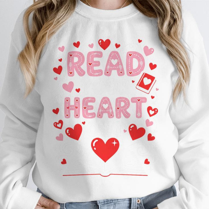 Read Your Heart Out Valentine Reading Book Lover Teacher Premium Tri-Blend Unisex Sweatshirt