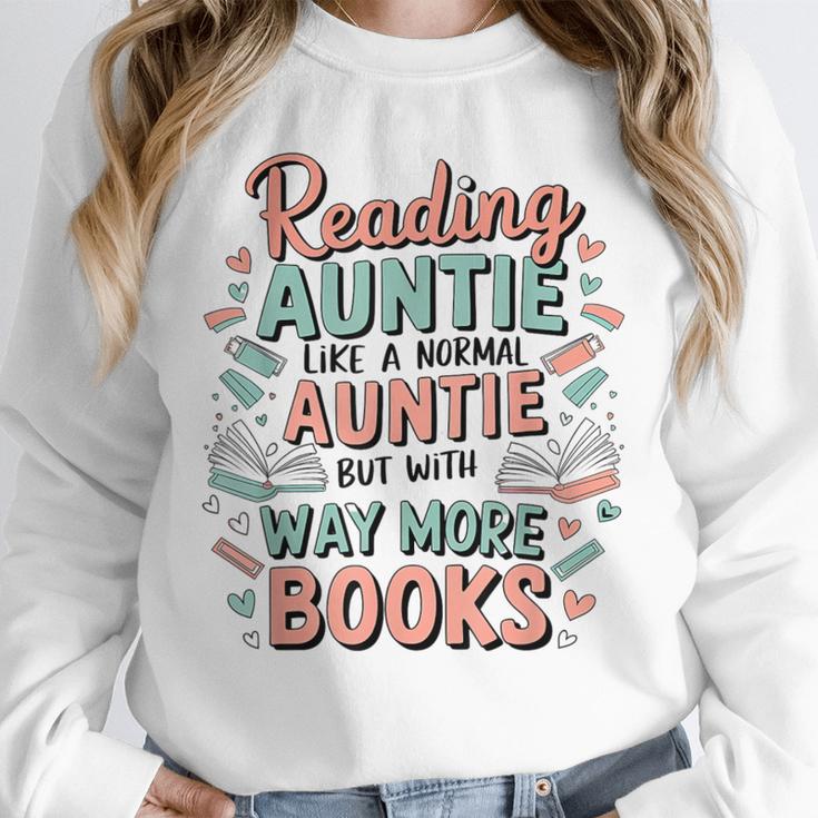 Reading Auntie Book Lover For Bookworm Aunt Unisex Sweatshirt