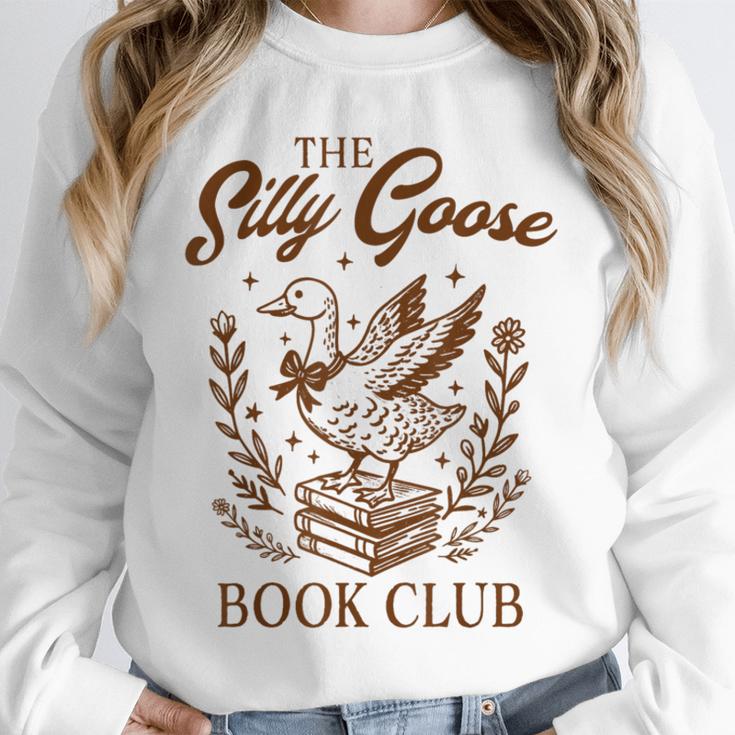 Reading Book Lover Bookish Librarian Silly Goose Book Club Unisex Sweatshirt