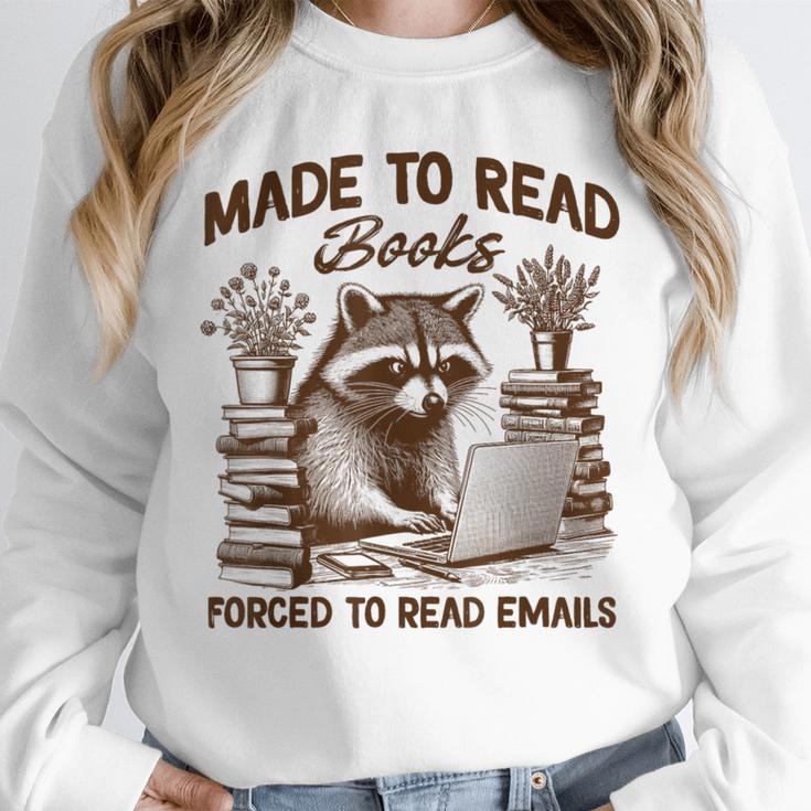 Reading Book Lover Made To Read Books Forces To Read Emails Unisex Sweatshirt Reading Book Lover Made To Read Books Forces To Read Emails Unisex Sweatshirt