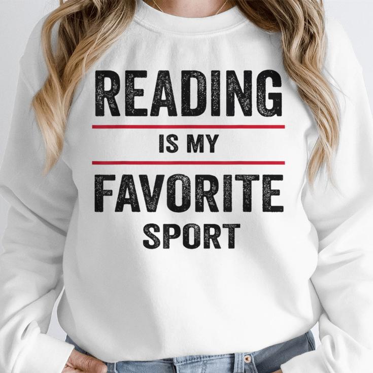 Reading Is My Favorite Sport Book Lover Quote Unisex Sweatshirt