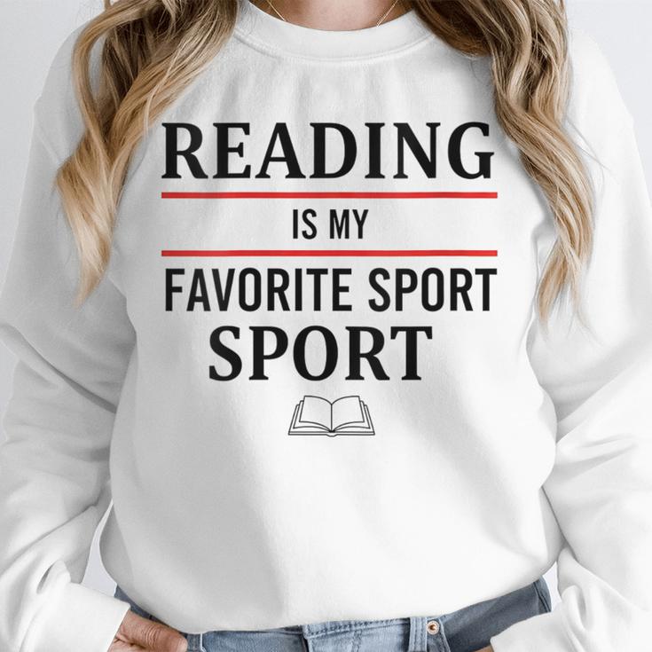 Reading Is My Favorite Sport Book Lover Saying Quote Unisex Sweatshirt