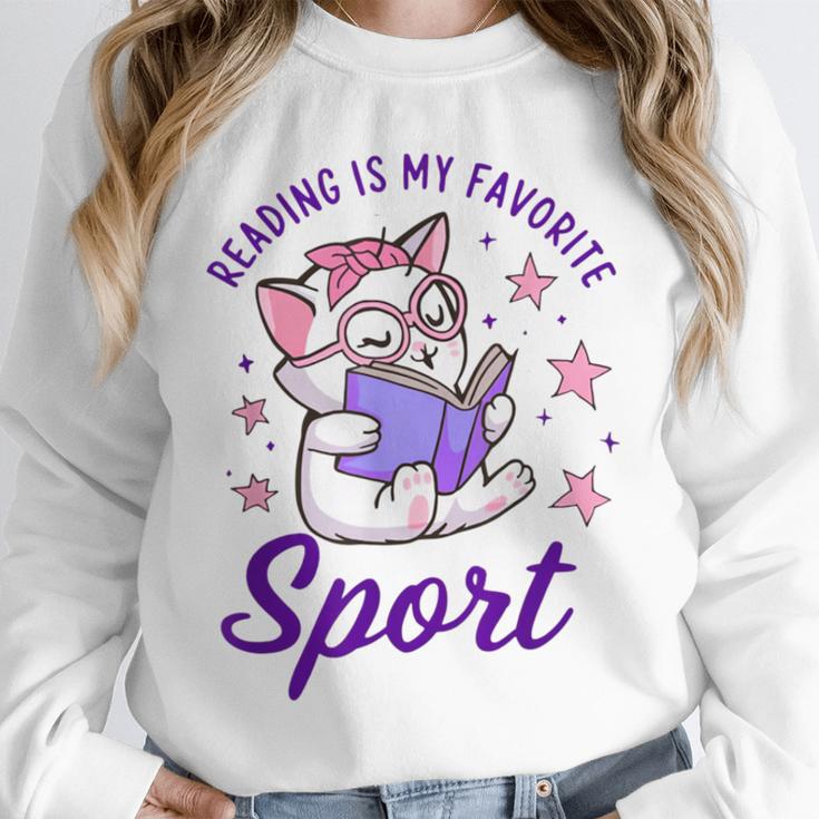 Reading Is My Favorite Sport Saying Quote Book Lovers Unisex Sweatshirt