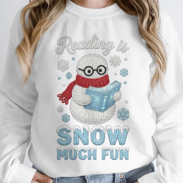 Reading Is Snow Much Fun Book Lover Winter Snowman Humor Unisex Sweatshirt Reading Is Snow Much Fun Book Lover Winter Snowman Humor Unisex Sweatshirt