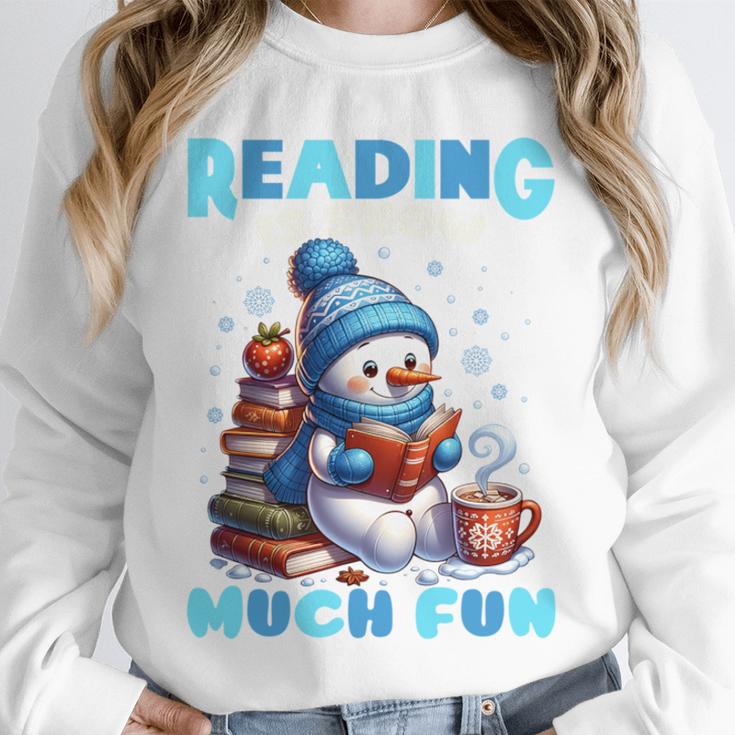 Reading Is Snow Much Fun Christmas Xmas Book Reading Unisex Sweatshirt