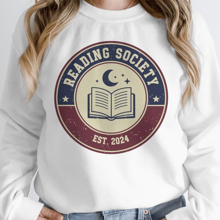 Reading Society Est 2024 Vintage Book Club Unisex Sweatshirt