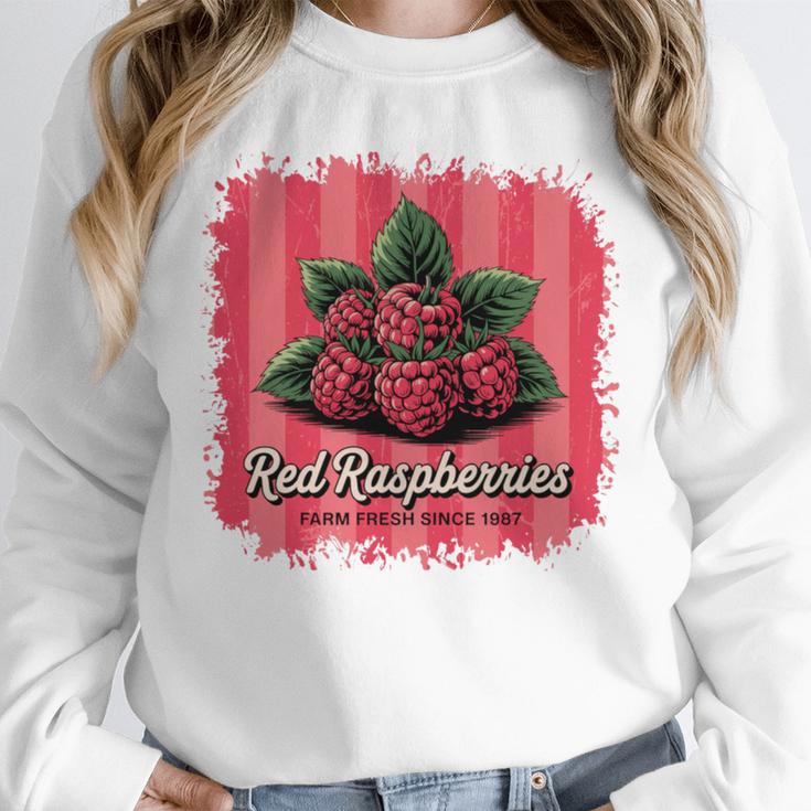 Red Raspberries Farm Fresh Since 1987 Nostalgia Unisex Sweatshirt
