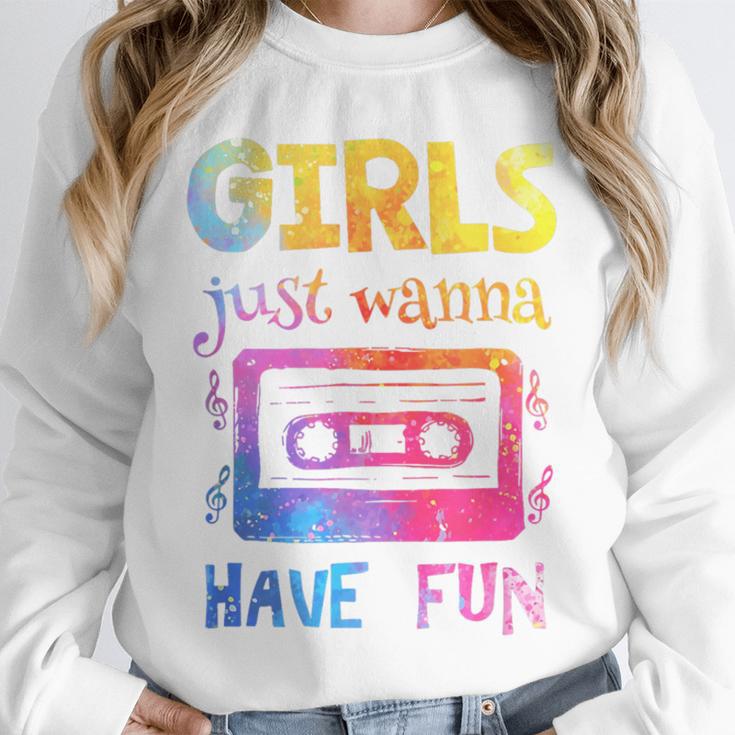 Retro Girls Just Wanna Have Fun Nostalgia 1980s 80's Premium Tri-Blend Unisex Sweatshirt Retro Girls Just Wanna Have Fun Nostalgia 1980s 80's Premium Tri-Blend Unisex Sweatshirt