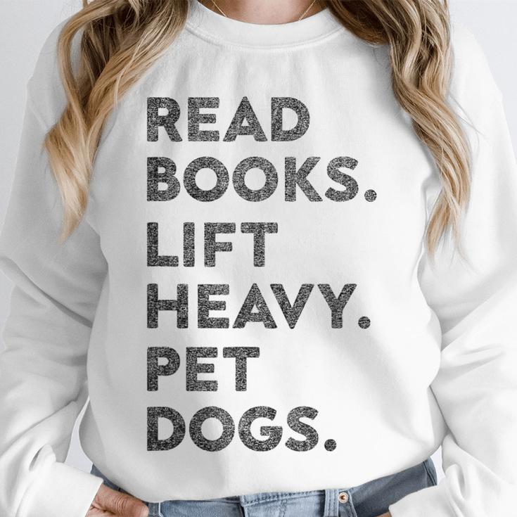 Retro Gym Book Lover Read Books Lift Heavy Pet Dogs Unisex Sweatshirt Retro Gym Book Lover Read Books Lift Heavy Pet Dogs Unisex Sweatshirt