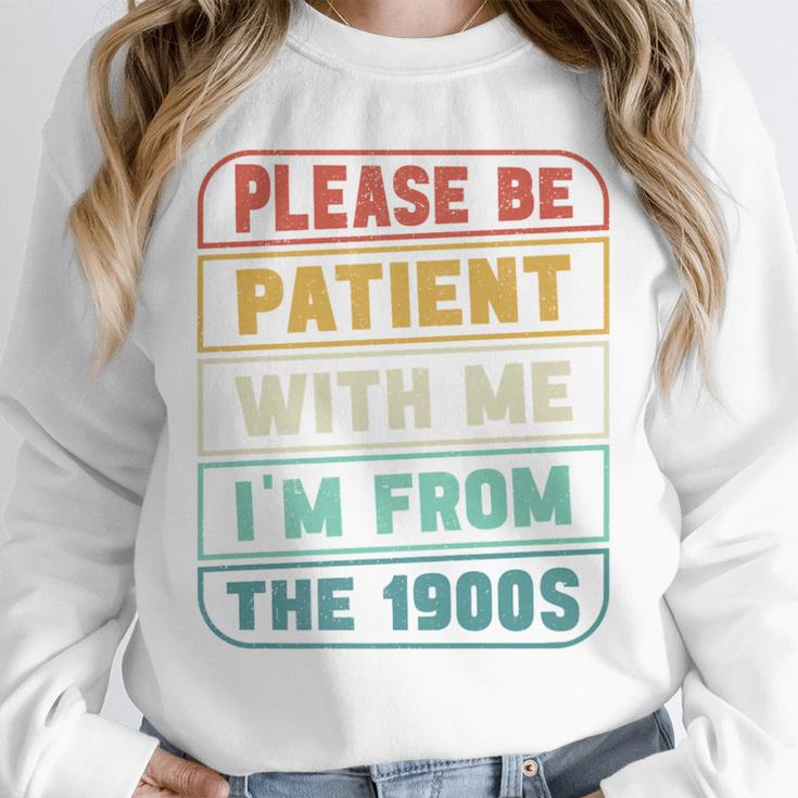 Retro Humor Please Be Patient With Me I'm From The 1900s Premium Unisex Sweatshirt