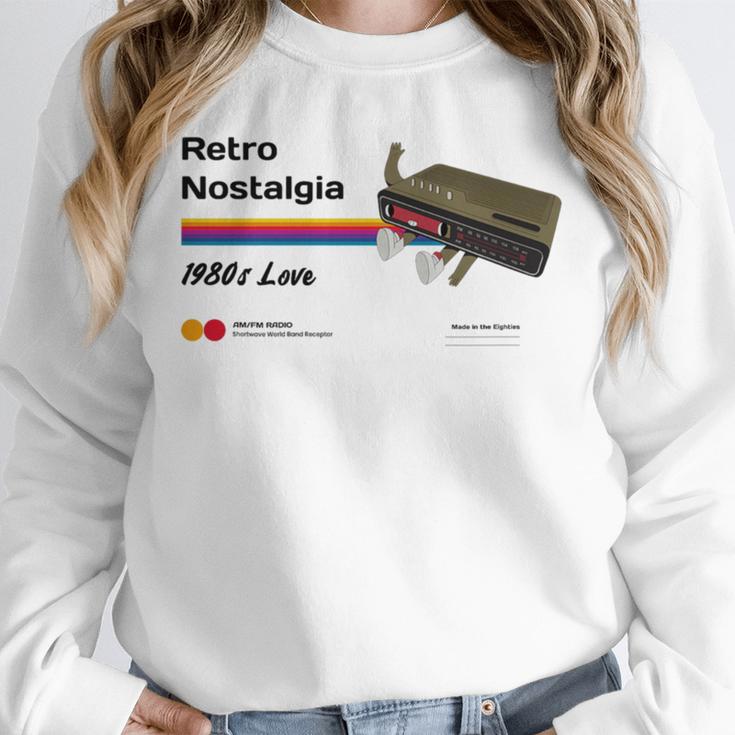 Retro Nostalgia 1980s Love Graphic Premium Tri-Blend Unisex Sweatshirt
