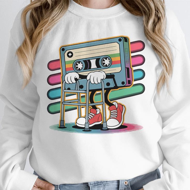 Retro Old Cassette Tape Cartoon With Walker Nostalgia Premium Tri-Blend Unisex Sweatshirt Retro Old Cassette Tape Cartoon With Walker Nostalgia Premium Tri-Blend Unisex Sweatshirt