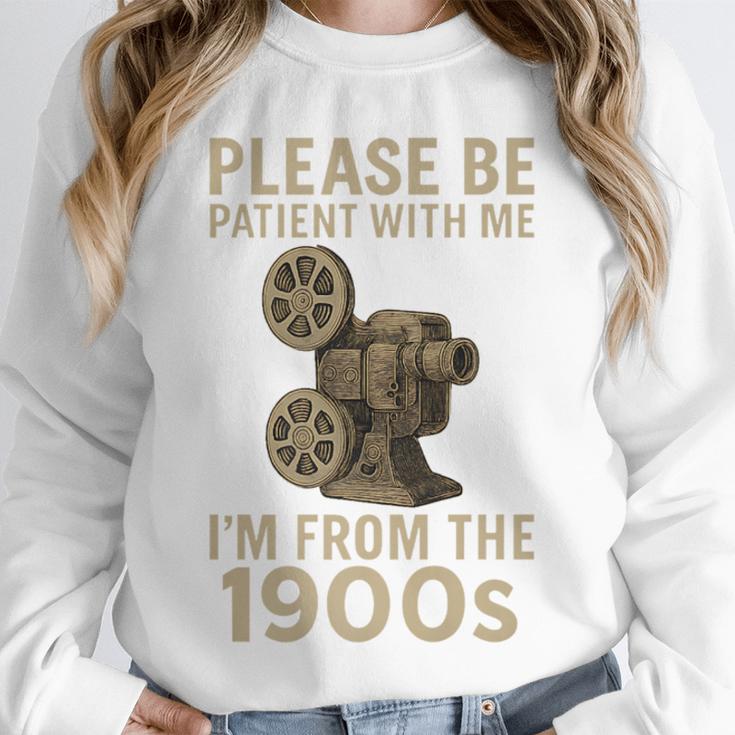 Retro Please Be Patient With Me I'm From The 1900s Projector Premium Unisex Sweatshirt