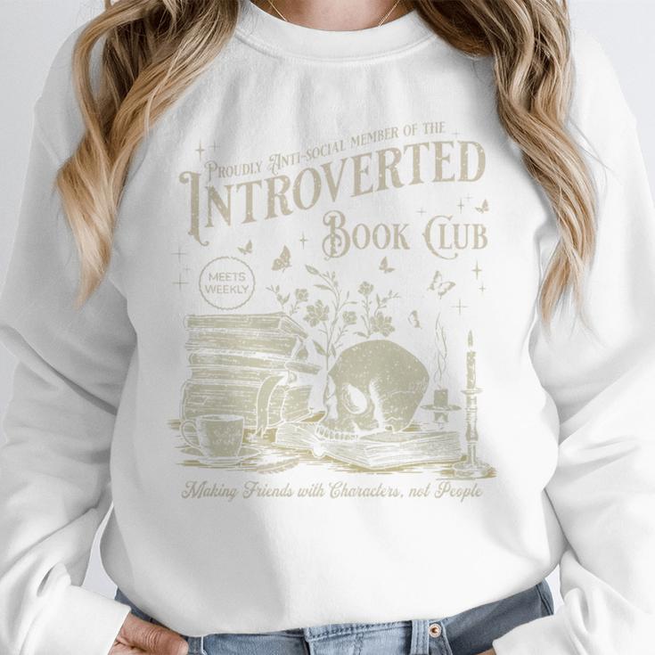 Retro Proud Anti Social Member Of Introverted Book Club Premium Tri-Blend Unisex Sweatshirt
