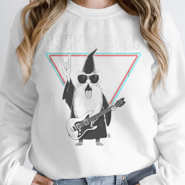Rock & Roll Wizard Music Nostalgia Premium Tri-Blend Unisex Sweatshirt