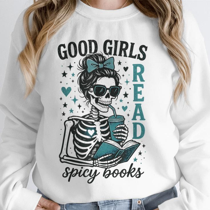 Romance Reader Good Girls Read Spicy Books Halloween Costume Unisex Sweatshirt