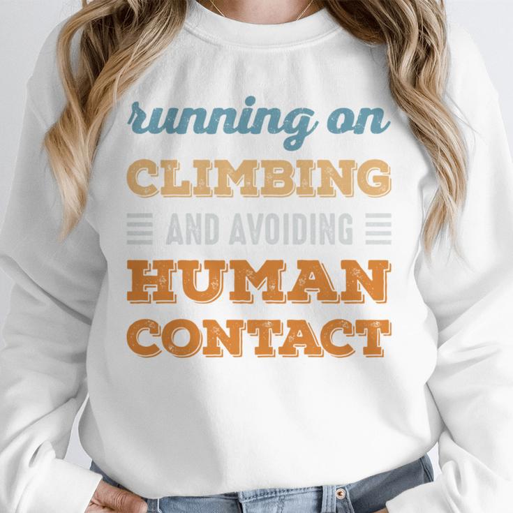 Running On Climbing Social Introvert Humor Vintage Unisex Sweatshirt Running On Climbing Social Introvert Humor Vintage Unisex Sweatshirt