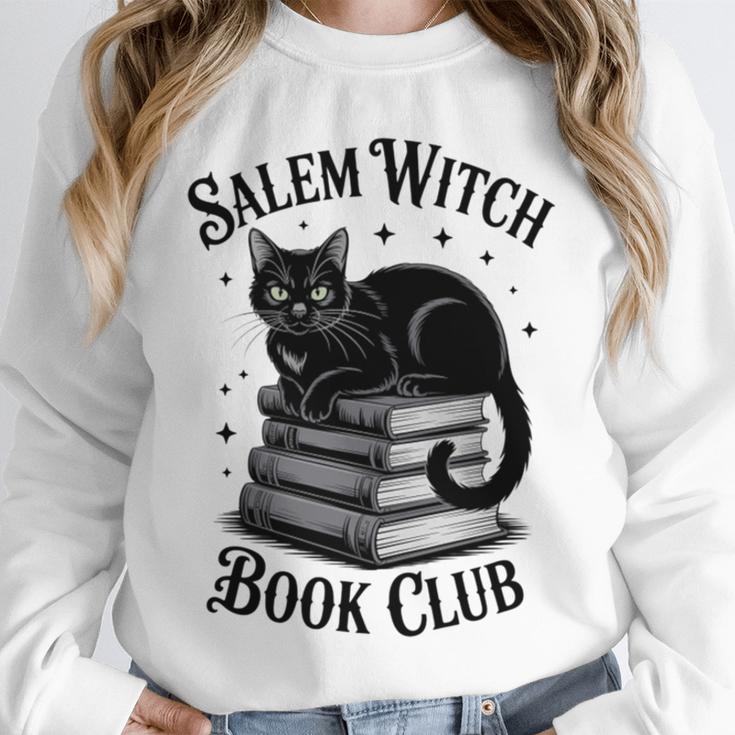 Salem Witch Book Club Bookish Halloween Cat Women Unisex Sweatshirt