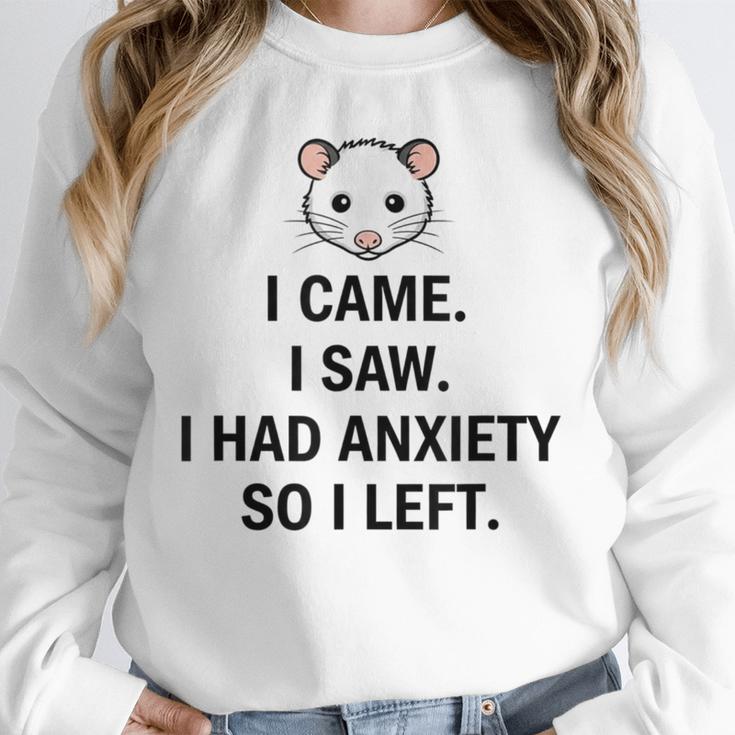 I Came I Saw I Had Anxiety So I Left Introvert Tee Unisex Sweatshirt