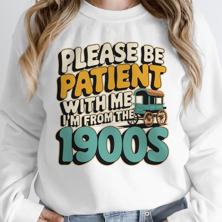 Saying Please Be Patient With Me I'm From The 1900s Premium Tri-Blend Unisex Sweatshirt