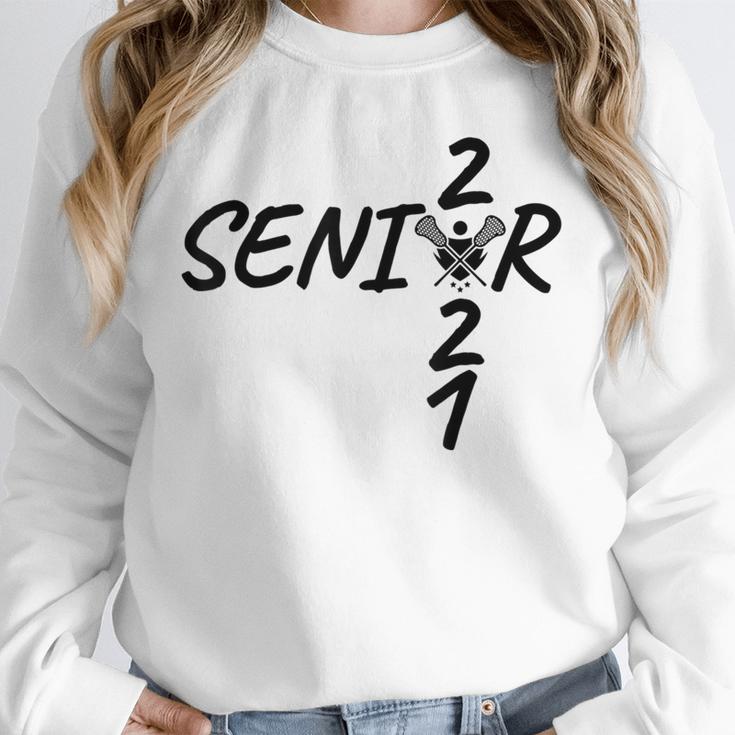 Senior 2021 Lacrosse Sticks And Ball Graduation Unisex Sweatshirt
