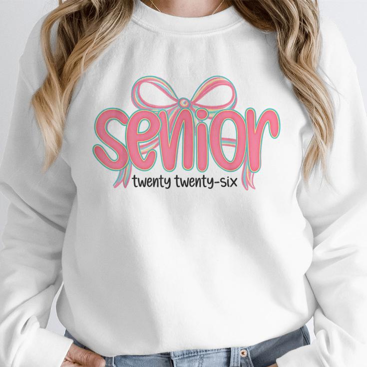Senior 2026 Coquette Pink Bow Graduation 2026 Class Of 2026 Unisex Sweatshirt