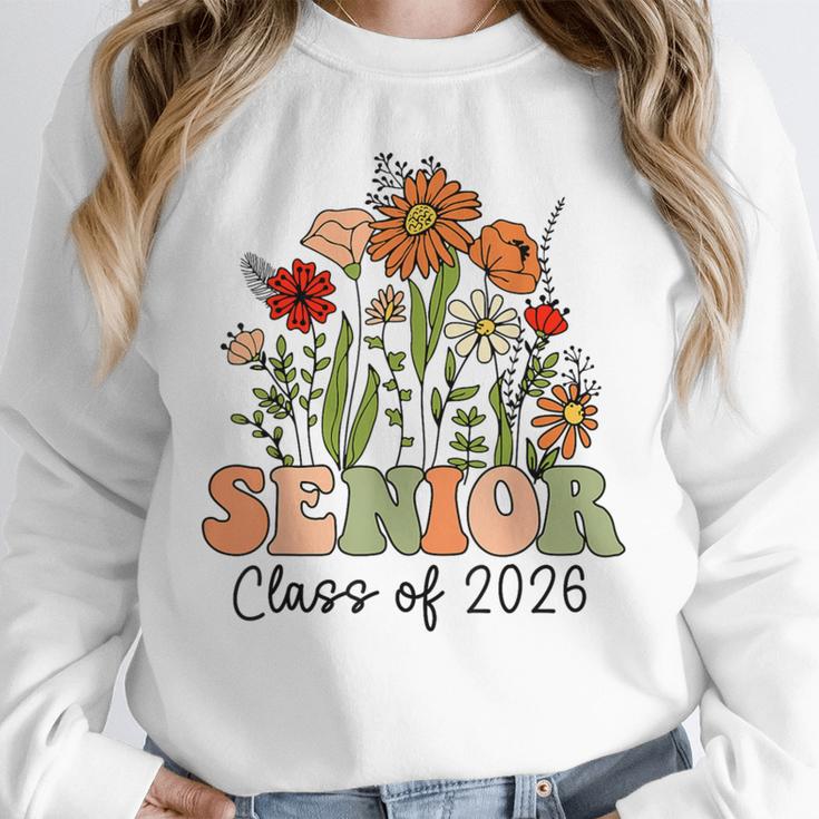 Senior 2026 Graduate Class Of 2026 Wildflowers Graduation Unisex Sweatshirt