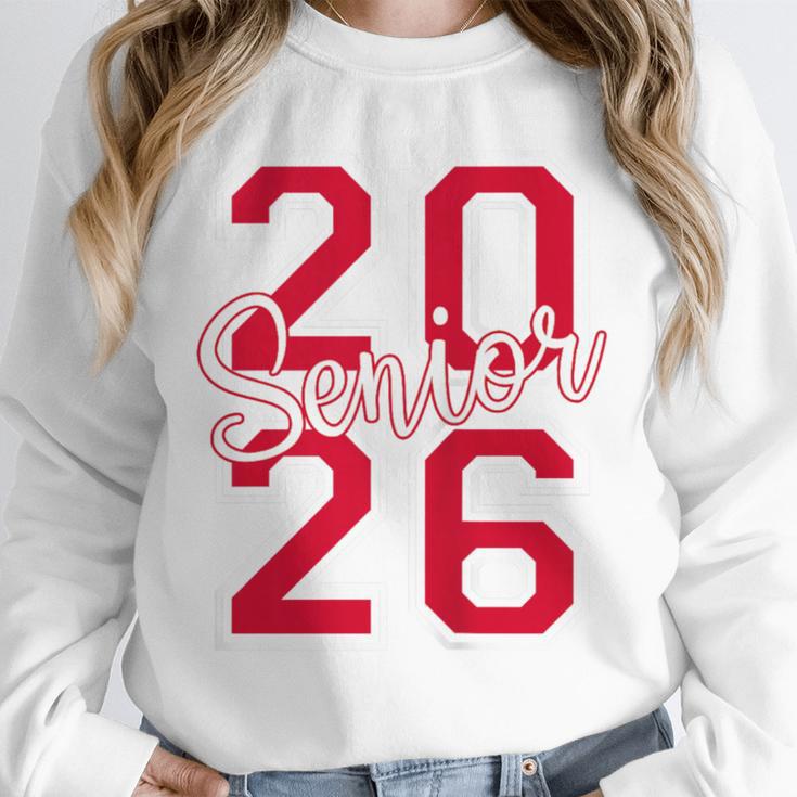 Senior 2026 Graduation Varsity Red Letters On The Back Unisex Sweatshirt
