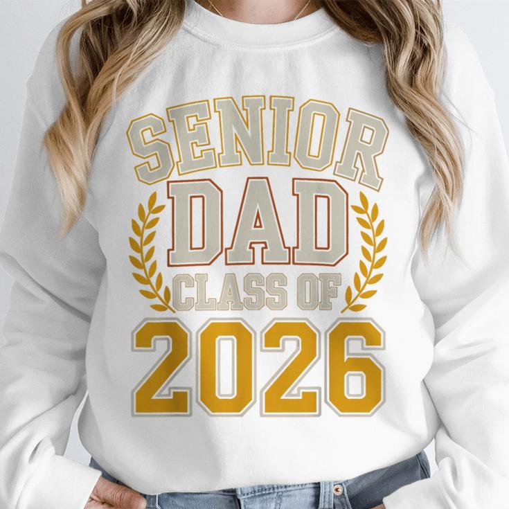 Senior Dad Class Of 2026 Purple Yellow Vintage Graduation Unisex Sweatshirt