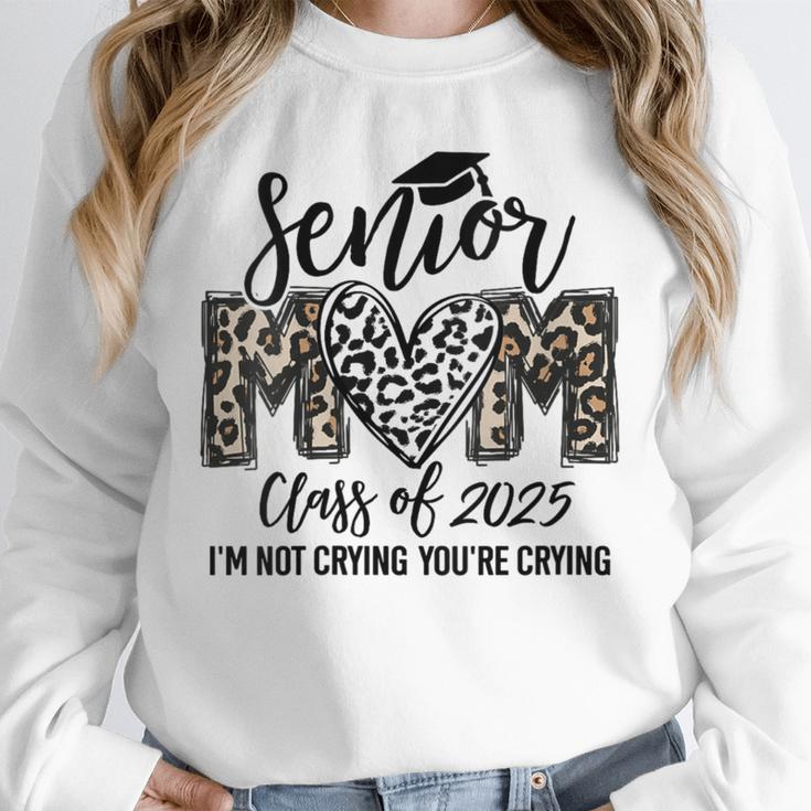 Senior Mom Class Of 2025 Senior Mama 2025 Leopard Graduation Unisex Sweatshirt