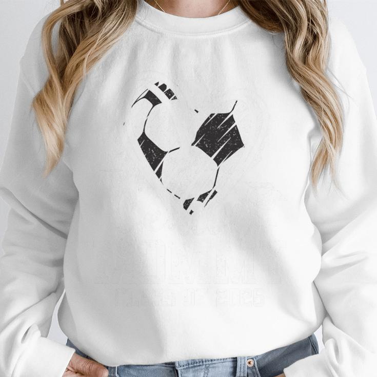 Senior Mommy Class Of 2026 Soccer Graduation Heart Premium Tri-Blend Unisex Sweatshirt