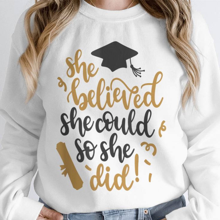 She Believed She Could So She Did Graduation Shirt Unisex Sweatshirt