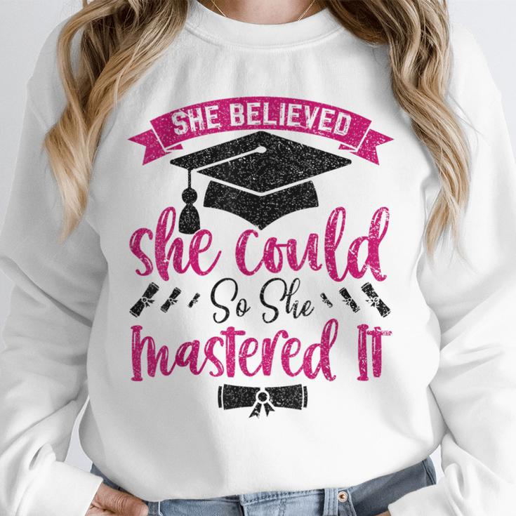 She Believed She Could So She Mastered It Graduation Unisex Sweatshirt