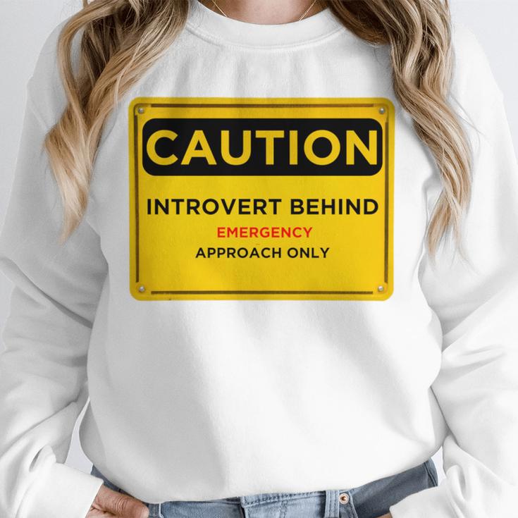A Simple Yellow Warning Sign For Introvert Unisex Sweatshirt A Simple Yellow Warning Sign For Introvert Unisex Sweatshirt