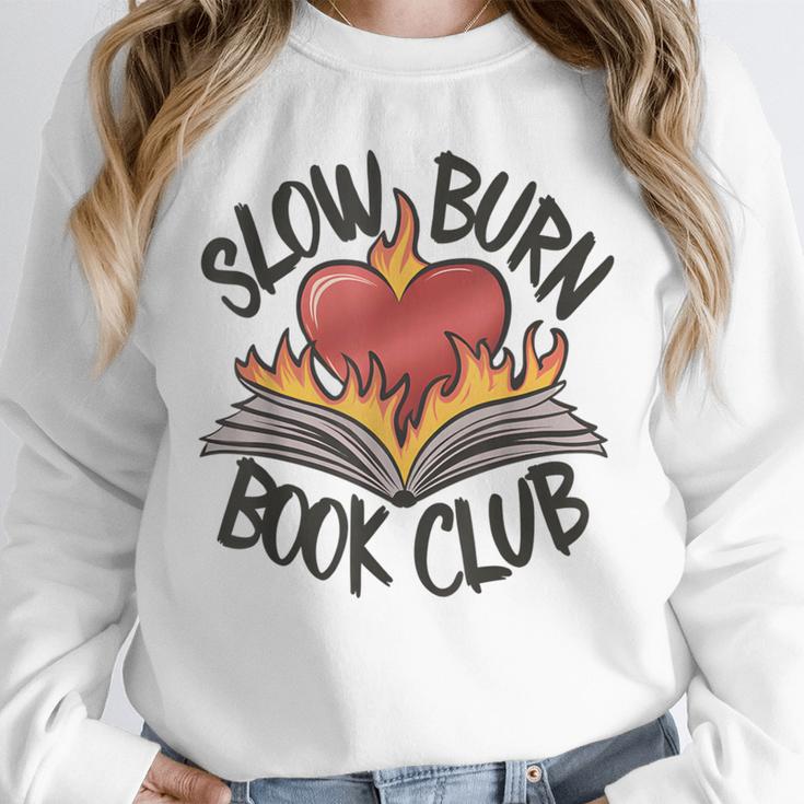Slow Burn Book Club Romantasy Trope Smut Dark Romance Reader Unisex Sweatshirt