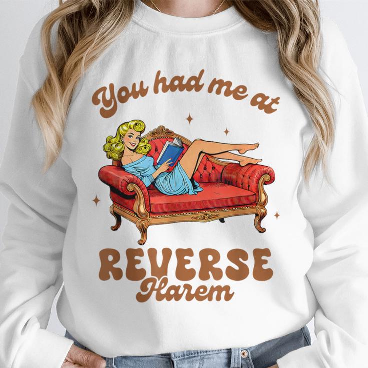 Smut Reader You Had Me At Reverse Harem Spicy Grey Book Unisex Sweatshirt
