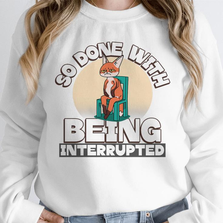 So Done With Being Interrupted Sick And Tired Introvert Premium Tri-Blend Unisex Sweatshirt