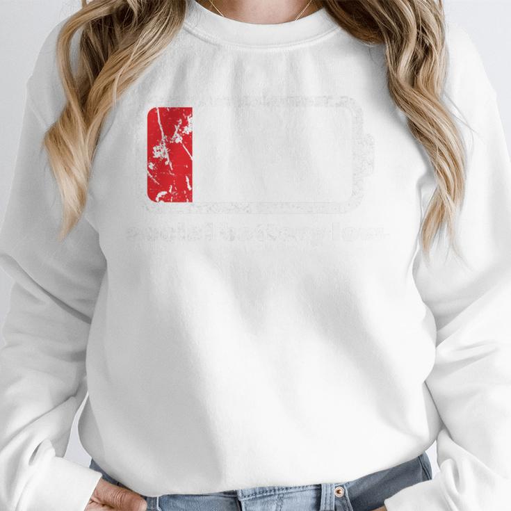 Social Battery Low Introvert Premium Unisex Sweatshirt Social Battery Low Introvert Premium Unisex Sweatshirt