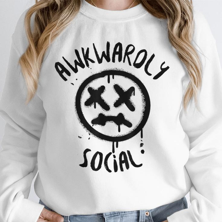 Socially Awkward Introvert Social Anxious Awkwardly Social Unisex Sweatshirt