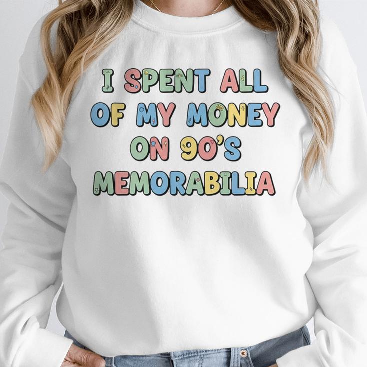 I Spent All My Money On 90's Memorabilia Nostalgia & Retro Premium Tri-Blend Unisex Sweatshirt