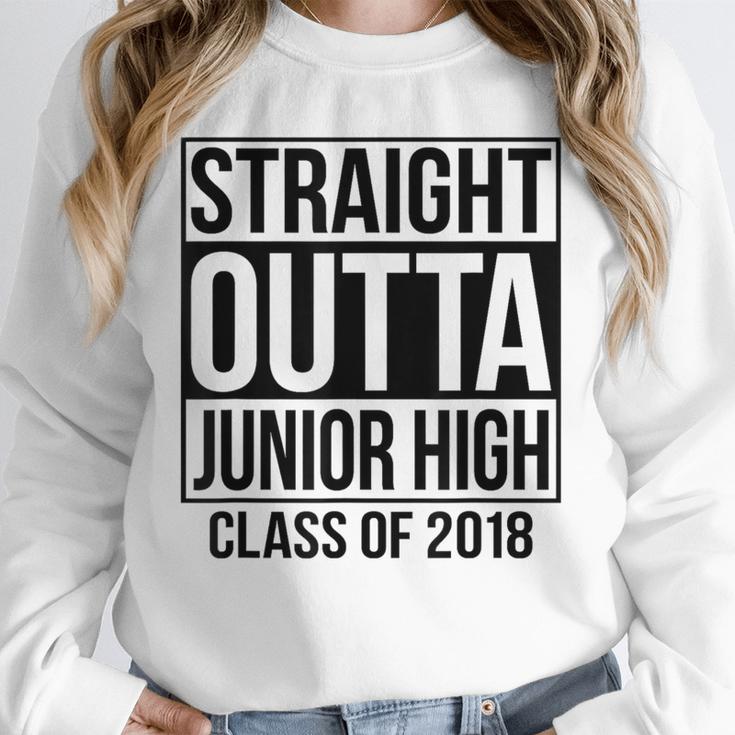 Straight Outta Junior High Graduation Class Of 2018 Unisex Sweatshirt