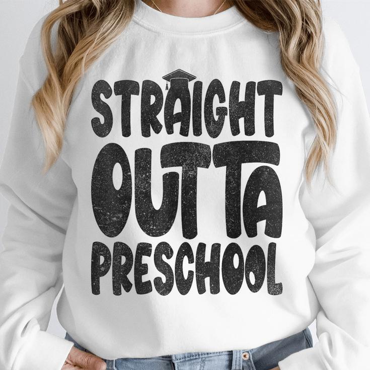 Straight Outta Preschool Graduation Cap Gown 2022 Cute Unisex Sweatshirt