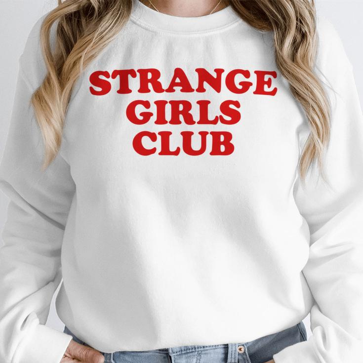Strange Girls Club Weird Antisocial Introvert Humor Unisex Sweatshirt