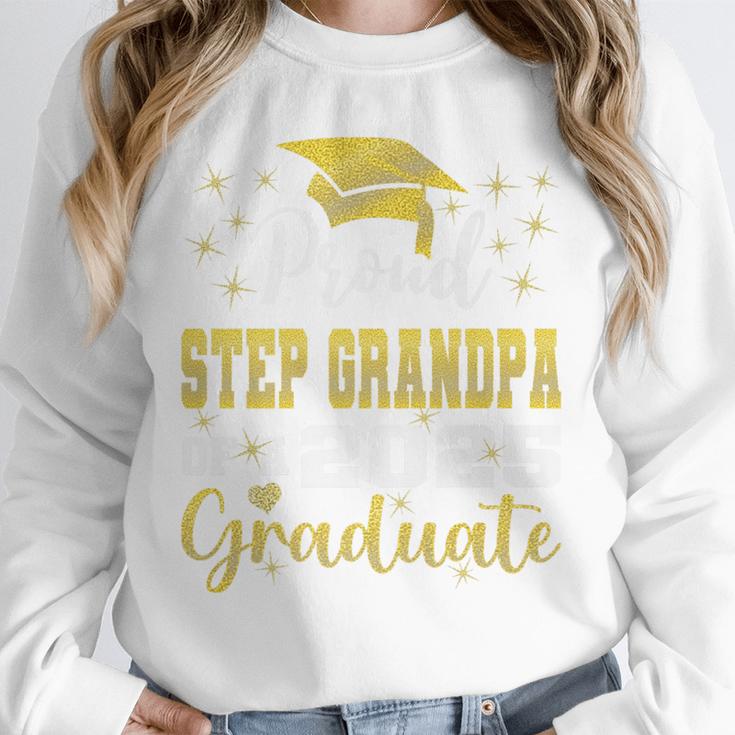 Super Proud Step Grandpa Of 2025 Graduate Graduation Family Premium Unisex Sweatshirt