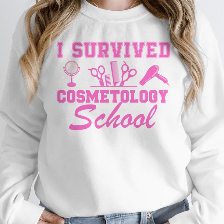 I Survived Cosmetology School Graduation Cosmetology Grad Unisex Sweatshirt