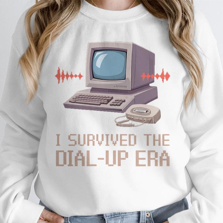 I Survived The Dial-Up Era Retro 90s Nostalgia Premium Tri-Blend Unisex Sweatshirt I Survived The Dial-Up Era Retro 90s Nostalgia Premium Tri-Blend Unisex Sweatshirt